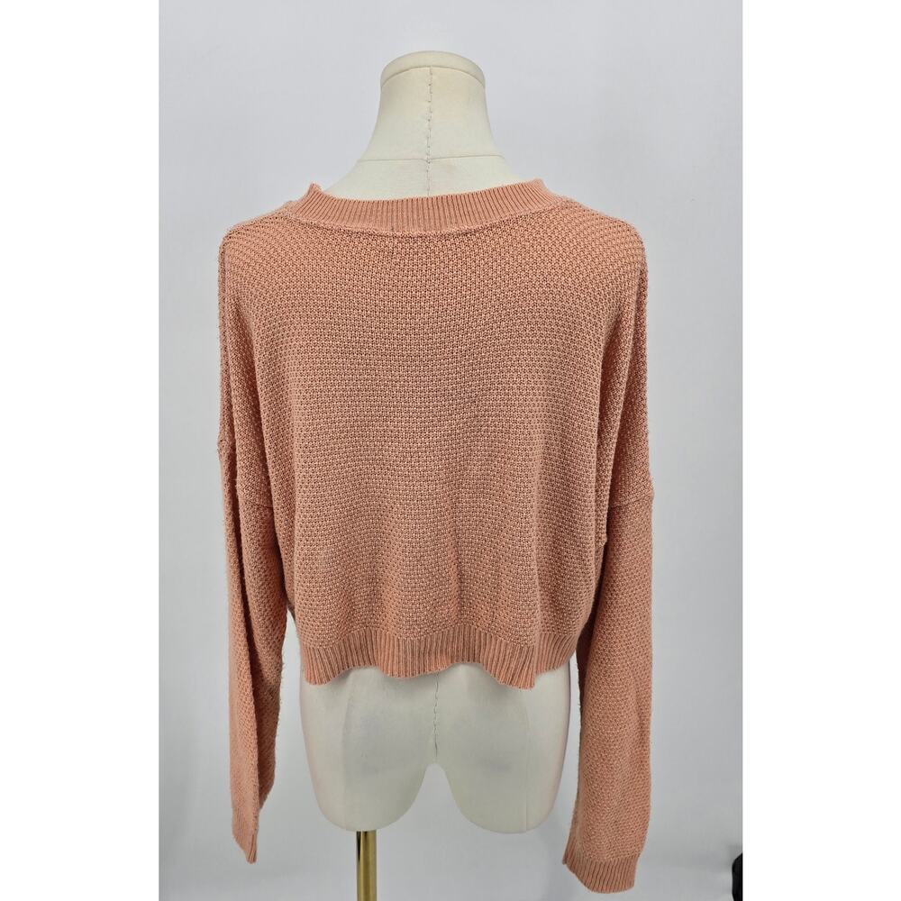 Unknown Brand:‎ Peach Knit Cropped Sweater - Picture 3 of 5